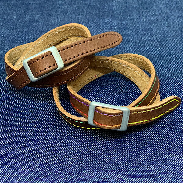 【静電気防止】栃木レザー 10ミリ幅 本革ブレスレット W巻き 限定色 ミッドブラウン 除電 レザーブレスレット 静電気除去 帯電防止 ブレスレット 牛革 帯電...