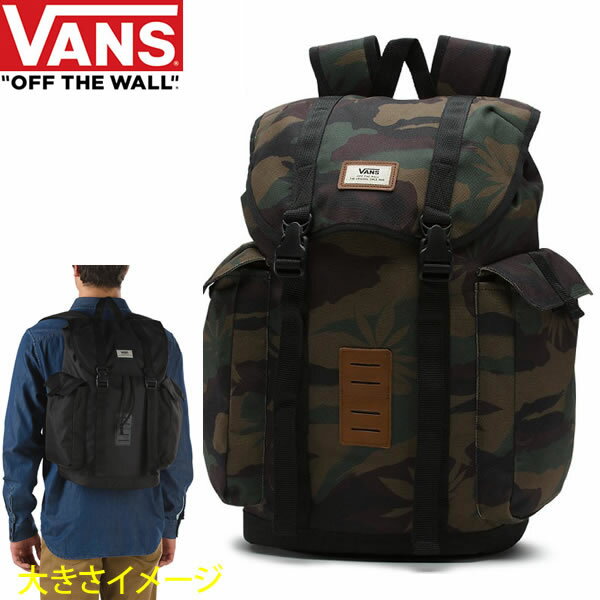 [正規品 無料ラッピング可]処分価格！！VANS バンズ リュック　OFF THE WALL BACKPACK　PEACE LEAF CAMO　30L　バンズ バッグ　バックパック【w34】