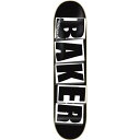 BAKER【ベイカー】スケボーデッキ/BRAND LOGO ブラックブラック 8 x31.5インチ【デッキテープ サービス】【スケートボード】【w02】