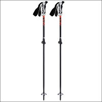 WebsportsオリジナルスキーポールプロシードTLアルミブラック×オレンジKPAG-OSW032段伸縮式100〜125cmウェブスポ&キザキコラボデザインキザキスキーポールストック【w50】