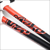 WebsportsオリジナルスキーポールプロシードTLアルミブラック×オレンジKPAG-OSW032段伸縮式100〜125cmウェブスポ&キザキコラボデザインキザキスキーポールストック【w50】
