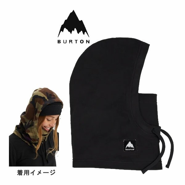 【マラソン期間★3000円以上で300円OFFクーポン】スノーボード フードウォーマー バートン BURKE HOOD TRUE BLACK ヘルメットサイズ BURTON スノーボード 帽子 ネックウォーマー