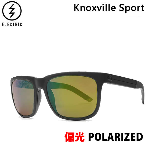 楽天スキー用品通販　WEBSPORTS[正規品 無料ラッピング可]エレクトリック サングラス ノックスビルスポーツ　 Knoxville Sport　/　MATTE BLACK / GREEN POLARIZED PRO EE15101022 electric サングラス 日本正規品【C1】【w11】