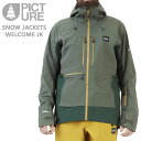 処分価格！！ピクチャー ウエア スノージャケット　●Mサイズのみ　 WELCOME JACKET/LYCHEN GREEN(20-21 2021)　PICTURE スキー スノーボード ウエア メンズ【C1】【w98】