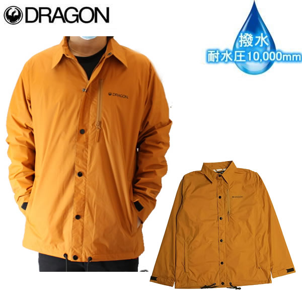 処分価格 スノーボード コーチジャケット Sサイズのみ 撥水 耐水圧10000mm DRAGON ドラゴン COACH JACKET COYOTE 防水・撥水加工コーチジャケット ウェア スノーボード【w20】