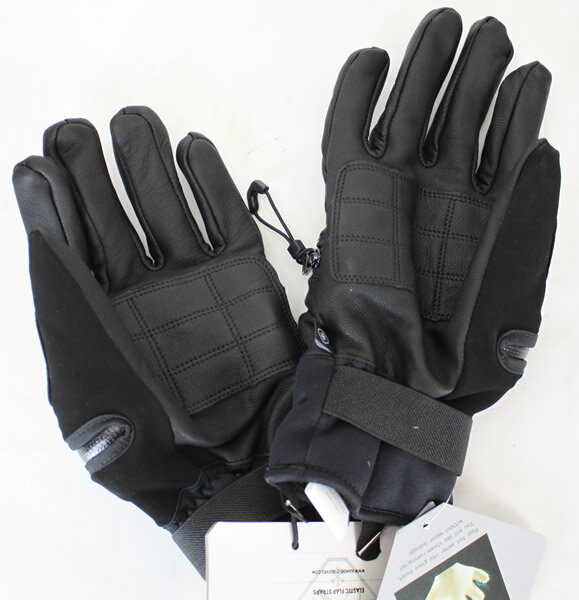 [正規品 無料ラッピング可]ハンドアウト グローブ HAND OUT GLOVES ハンドアウト Mi-Low Gloves ブラック レザー 5本指 スノーボード スキー グローブ 手袋【C1】【w07】 2