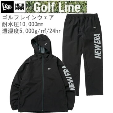 ニューエラ ゴルフ レインウェア ドット ジャケット パンツ セットアップ ブラック(13061566)日本正規品 NEWERA GOLFウェア【C1】【w00】