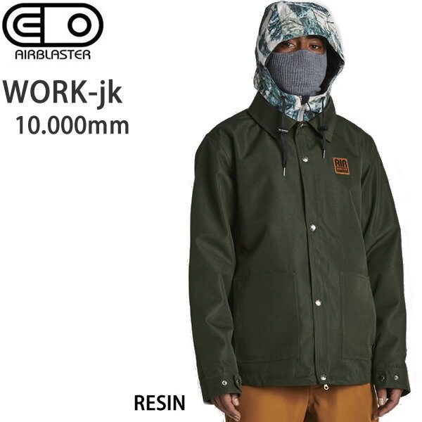 処分価格！！エアブラスター ウェア ジャケット　22-23　WORK -jacket / RESIN (2022-2023)　AIR blaster ウエア　 スノーボード ウェア メンズ