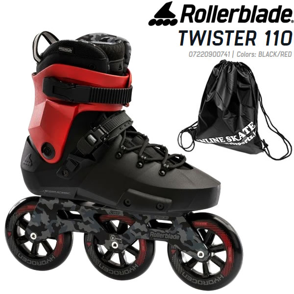 ローラーブレード インラインスケート 大人 2024 TWISTER 110 Black-Red 07220900741 ユニセックス ツイスター110 ROLLERBLADE【w17】