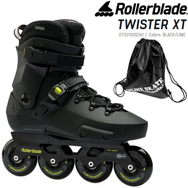 ローラーブレード インラインスケート 大人 2024 TWISTER XT Black-Lime 072210001A1 ユニセックス ツイスターXT ROLLERBLADE【w07】