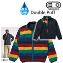 処分価格！！エアブラスター DOUBLE PUFF JACKET / ●Mサイズのみ リバーシブルフリースジャケット BLACK RAINBOW 撥水 AIR blaster スノーボード アパレル ウェア メンズ【C1】【w99】