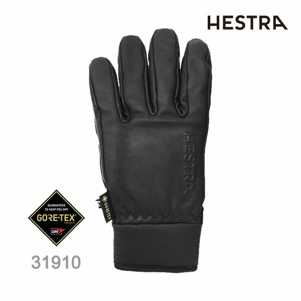 [正規品 無料ラッピング可]ヘストラ スキーグローブ ゴアテックス OMNI GTX FULL LEATHER BLACK（31910-100）(23-24 2024)hestra【C1】【w94】