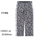 CARGO -pants ファイブ　カーゴパンツ　リラックスフィットの高耐久性撥水パンツ。 スノーボードだけでなく普段のアクティビティにも大活躍するパンツ。 Cargo Pantsはリラックスフィットのゆったりとしたパンツです。軽量の2レイヤーで、なんと20,000mmの耐水仕様です。 スノーボードなど激しい動きはもちろん、釣りや冬キャンプなどでもストレス無く活動できます。 内側はナイロン地ですのでインナータイツなど一枚履いておくのがベスト。フロントポケットはジッパー付き。ヒップポケット・カーゴポケットはフラップとベルクロテープで固定できます。 ・20,000mm耐水 ・ユニセックス ・耐久性の高い2層シェル ・ベンチレーション機能 ・ウエストはベルトループあり ・リラックスフィット 5FYVE SNOWBOARD,ファイブ スノーボード,ファイブ　パンツ,FYVE PANTS,グラトリ,