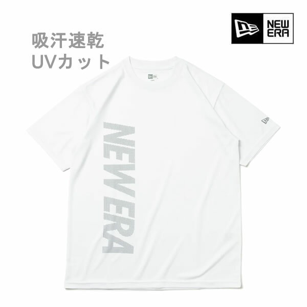 ニューエラ 半袖 涼しい Tシャツ 吸汗速乾 Vertical Dot Logo ホワイト (13516829)NEWERA パフォーマンスアパレル 正規品