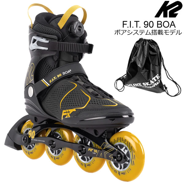 K2 インラインスケート 大人 2023 F.I.T. 90 BOA Mens グレー×マスタード ケーツー 男性用 I220202101 ..