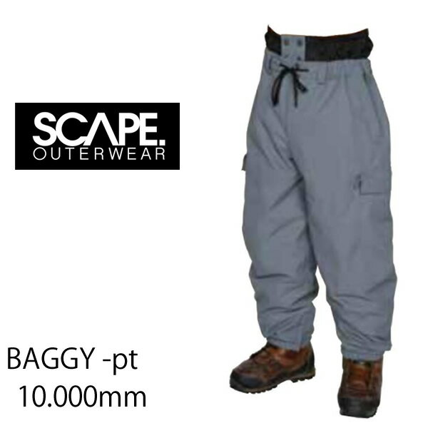 【楽Sセール中★3000円以上で300円OFFクーポン】SCAPE エスケープ スノーボードウェア　23-24　BAGGY -pants パンツ/ DARK GREY BLUE (2023-2024)　ワイド　太い ウエア　 スノーボード ウェア メンズ・レディース【C1】【w20】