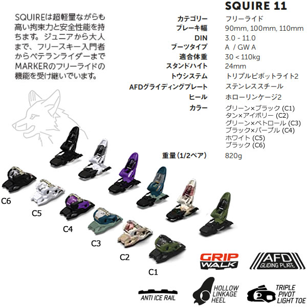 【マラソン期間★3000円以上で300円OFFクーポン】フリースタイルスキー LINE トム・ウォリッシュ プロ PRO(23-24 2024) + 24 マーカー SQUIRE 11 ID 90mm ブレーキ【L2】【代引不可】【w05】