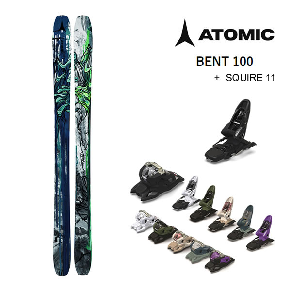 アトミックスキー板 2024 BENT 100 ベント (23-24 2024) + 24 マーカー SQUIRE 11 GW 100mm ブレーキ ATOMIC 【L2】…