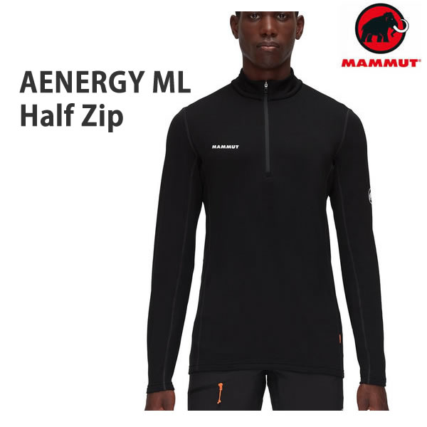 マムート　アウトドアウェア 　ミッドレイヤー　Aenergy ML Half Zip Pull AF Men / BLACK 1016-01120　アエナジー ジャケット