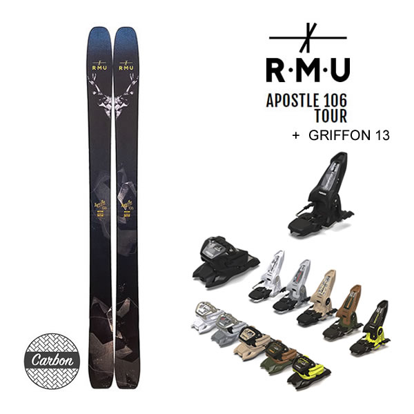 RMU SKI 2024 APOSTLE 106 CARBON TOUR (23-24 2024) + 24 マーカー GRIFFON 13 ID 110mm ブレーキ ア..