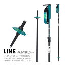 ライン スキーポール 2024 PAINTBRUSH Black-Green 100～130cm 伸縮式 A2302002010 ペイントブラッシュ LINE Skis スキーストック (23-24 2024) 日本正規品 