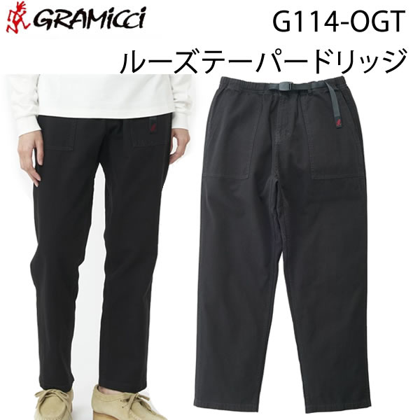 グラミチ LOOSE TAPERED RIDGE PANT メンズ ルーズテーパードリッジパンツ BLACK G114-OGT GRAMICCI ロングパンツ