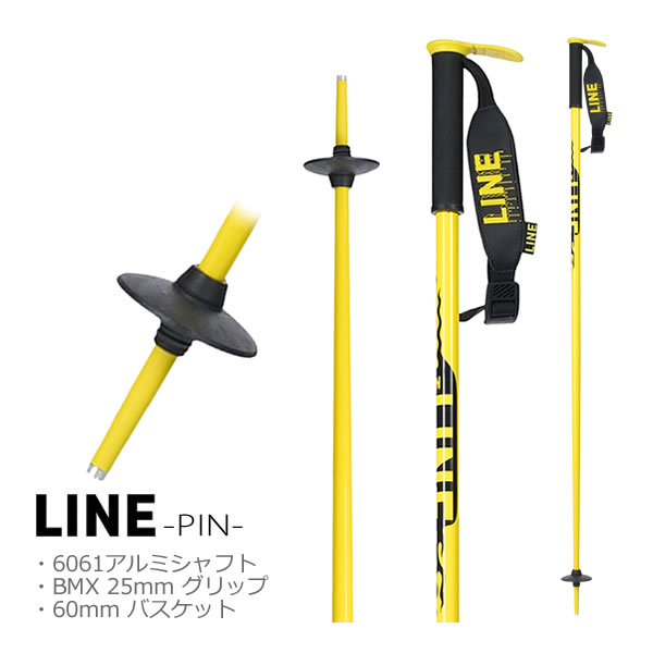 ライン スキーポール 2024 PIN Black-Yellow A2302005