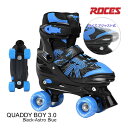 楽天スキー用品通販　WEBSPORTSROCES 子供用 クワッドスケート 男の子向けカラー QUADDY BOY 3.0 Black-Astro Blue 550094 ロチェス ジュニア・キッズ ローラースケート 【w97】