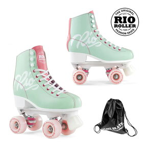 【マラソン期間★3000円以上で300円OFFクーポン】[正規品 無料ラッピング可]RIO ROLLER クワッドスケート SCRIPT Teal×Coral RIO270/275 ローラースケート 【smtb-k】[%OFF]【楽ギフ_包装】【w95】