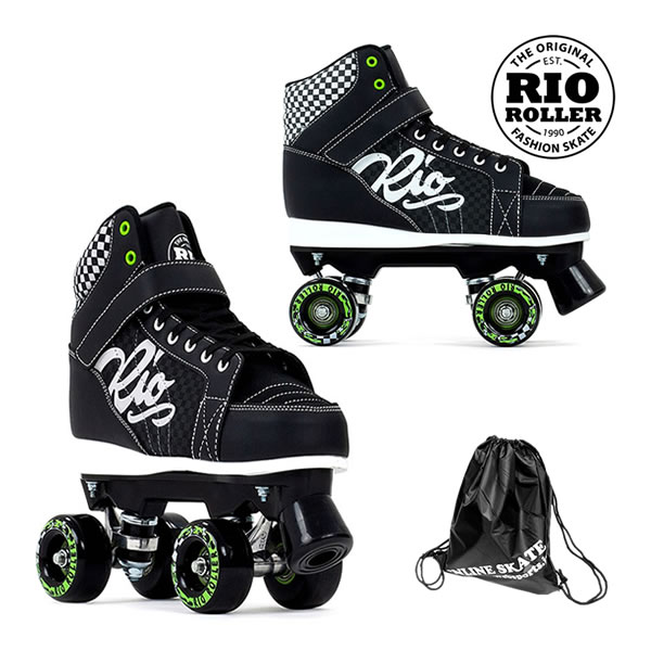 ローラースケート・インラインスケート（ジュニア） [正規品 無料ラッピング可]RIO ROLLER クワッドスケート MAYHEM 2 Black RIO320/325 ローラースケート 【smtb-k】[%OFF]【楽ギフ_包装】【w20】