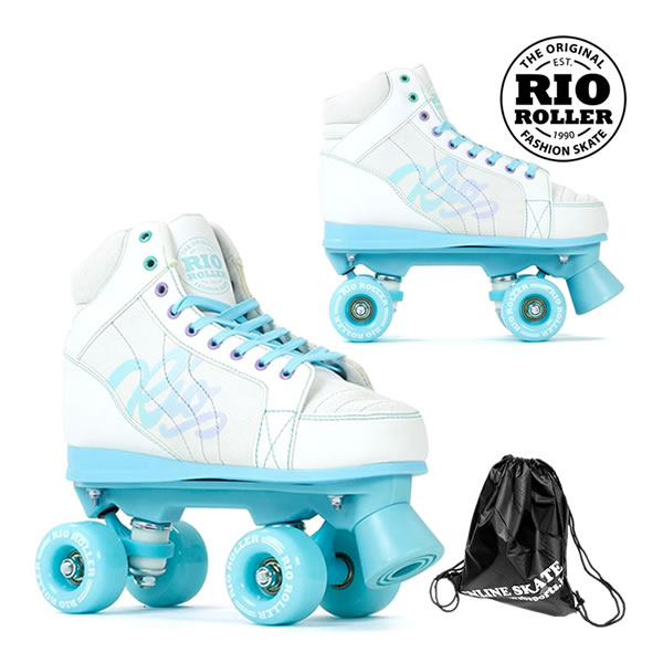 RIO ROLLER クワッドスケート LUMINA White-Blue RIO240/245 ローラースケート 