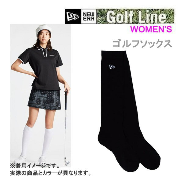ニューエラ ゴルフソックス レディース Womens ゴルフソックス ブラック (13704830) newera ゴルフ 日本正規品【N1】