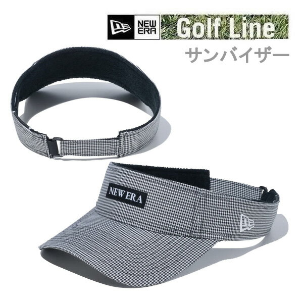 ニューエラ ゴルフ サンバイザー ハウンズトゥース ブラック (14109149) NEWERA 帽子 日本正規品