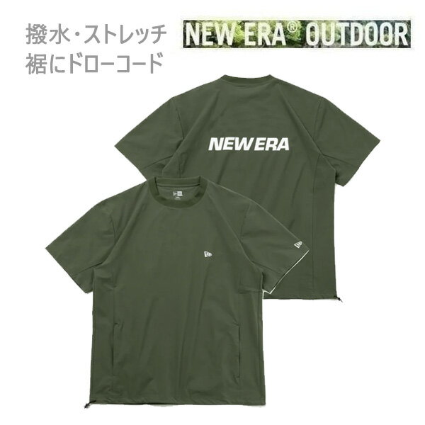 ニューエラ アウトドア tシャツ 撥水 半袖 オーバーサイズド ユーティリティー ピステ オリーブ (14109981) NEWERA 日本正規品