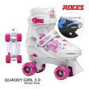 ROCES 子供用 クワッドスケート 女の子向けカラー QUADDY GIRL 3.0 White-Pink 550095 ロチェス ジュニア・キッズ ローラー...