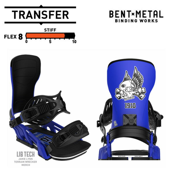 【27日9:59まで★3000円以上で300円OFFクーポン】ベントメタル ビンディング BENTMETAL TRANSFER 1910 BLUE 日本正規品 (25-26 2026) スノーボード バインディング【C1】【w28】