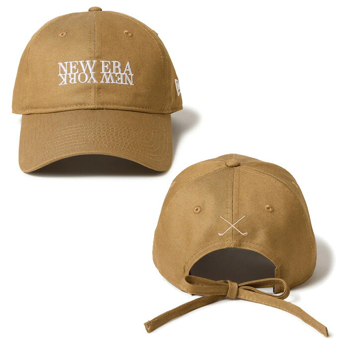 ニューエラ ゴルフ キャップ Womens 9TWENTY ロングバイザー リボン ベージュ (14669011) NEWERA 日本正規品【C1】【w23】