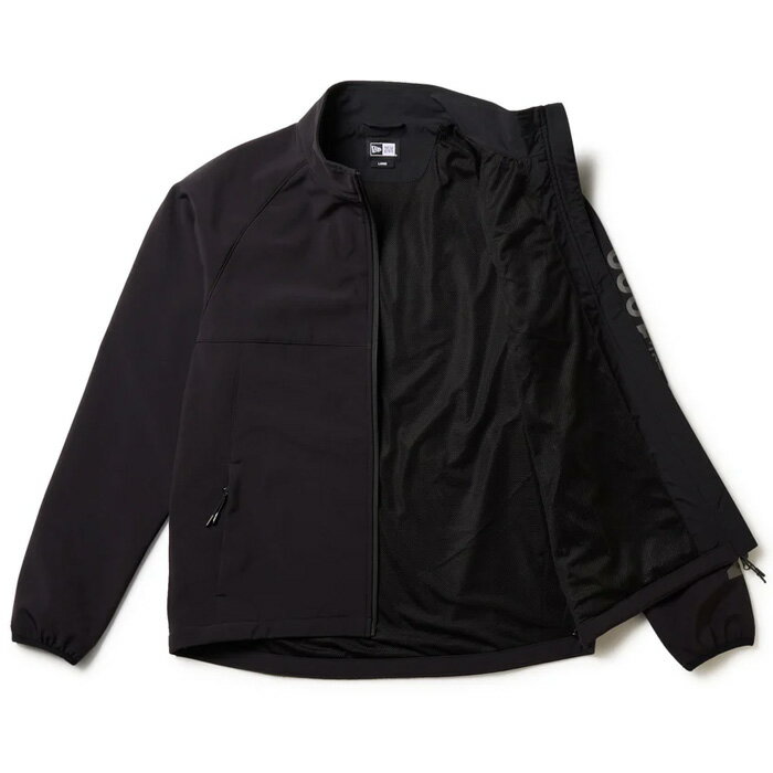 ニューエラ ゴルフウェア フルジップ シェルジャケット ブラック (14669885) 撥水 防風 ストレッチ NEWERA 日本正規品