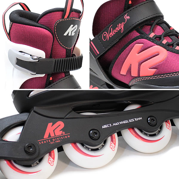 ����饤�󥹥����� ����˥� K2 �����ġ� ���λҸ������顼 VELOCITY JR GIRL ���ꥫ�顼 �ѡ��ץ�ߥԥ󥯡ߥۥ磻�� I220204001 �Ҷ��� �٥����ƥ�������˥�