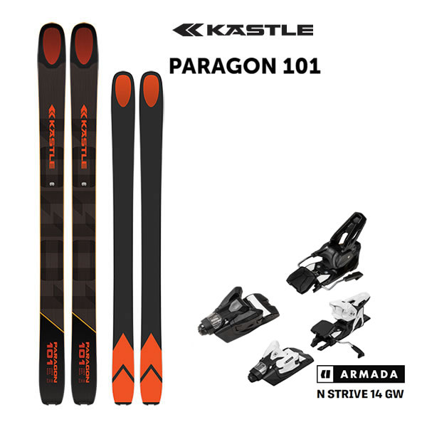 【2025-2026モデル】送料無料・代引き不可【日本正規品】 KASTLE ケスレスキー オールマウンテン フリーライド スキー板 日本正規品 -PARAGON シリーズ- ケスレのPARAGONは、ピステとバックカントリー、両方でのパフォーマンスをバランス良く発揮できるように設計されたオールマウンテン・フリーライドスキーです。最先端テクノロジーを詰め込んだ芯材、INFINI CORE FREE (インフィニコアフリー)にダブルチタンをプラスし、ホローテック2.0を搭載。スキーのフレックスとトーションのバランスを最適化し、軽量ながらも滑らかで安定感のあるスキーに仕上げました。 ・モデル：PARAGON 101 　センター幅が101mm、妥協のない機能を備えながらも様々な環境に対応するオールマウンテン・フリーライドモデルです。 ・サイドカット 　135-101-122mm (全サイズ共通) ・レングス＆ラディウス＆重量(1/2ペア) 　169cm (R 14.6m)、1851g 　176cm (R 16.4m)、1926g 　182cm (R 18.0m)、1986g 　190cm (R 20.3m)、2071g ・構造：Semi-Cap Sandwich Sidewall ・ホローテック:HOLLOWTECH 2.0 ・コア：Poplar Beech Paulownia Woodcore (Infini Core Free) | Double Titanal ・ベース：Graphite Sinter UHM ・キャンバー：Low ・トップ＆テール形状：Hook Free ・ライズ：Progressive Rise | Dual Rise ・サイド＆ベースビベル：88°/ 1.3° ・日本正規品：通販でご購入の場合でもメーカーの正規保証が受けられますのでご安心下さい。 ※返品・交換について：こちらの商品は、取付・調整加工後の場合は商品交換・ご返品はお受け出来ません。予めご了承下さい。 ケスレ,スキー板,フリースタイル,KASTLE,2026,25-26,フリースキー,ツアー,パウダー,バックカントリー,オールマウンテン, 【当社のスキー板は全て日本正規取扱い用品です。通販の場合でもメーカーの正規保証が受けられますのでご安心ください】 環境にも優しい次世代ワックスコーティング スキー板へのビンディングの取付について