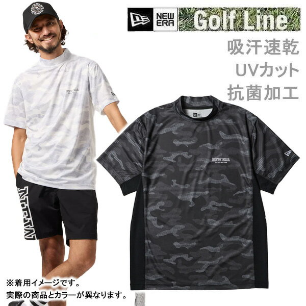 ニューエラ ゴルフ NEWERA 日本正規品 【ゴルフ】半袖 ミッドネック Tシャツ Camo トップス Tシャツ半袖 Tシャツ 素材:ポリエステル 目の細かいポリエステル100％のマイクロ鹿の子素材を使用したミッドネックTシャツ。 FW24シーズン登場のデジタルカモ柄を、着用しやすいカラーリングで昇華転写しました。 脇と袖下は通気性に優れたメッシュ素材で切り替え、 吸汗速乾性・UVカット・抗菌加工を備え、春夏シーズンに最適な機能性です。 ※ご使用のモニター環境により、色の見え方に差が生じる場合がございます。 #ニューエラゴルフ#ユニセックス#吸汗速乾#紫外線カット ニューエラ ゴルフ 半袖,ミッドネック,モックネック,半袖,吸汗速乾,UV カット,紫外線カット,日本正規品,newera ゴルフ,ウェア ニューエラ ゴルフ 半袖 ニューエラ ゴルフ ニューエラ ゴルフ メンズ ニューエラ ゴルフ レディース newera ゴルフ 吸汗速乾 紫外線カット 抗菌 ゴルフウエア ゴルフウエア メンズ ニューエラ ゴルフウェア newera ゴルフウェア ゴルフウエア メンズ 半袖 ミッドネック モックネック ゴルフ 春 夏 NEW ERA GOLF ニューエラの定番ヘッドウェアをベースにゴルフにフィットするデザイン、機能をアレンジしました。 ヘッドウェア以外にもアパレルからキャディバッグなどゴルフならではの小物もラインナップ。 契約プロゴルファーからのアドバイスを元に開発されたアイテムは、プレーの幅を広げます。 　