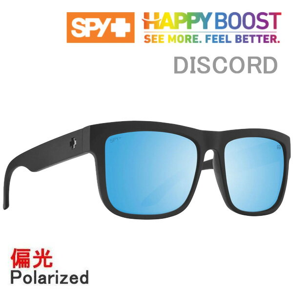 【6/10まで★3000円以上で300円OFFクーポン】spy サングラス 偏光 DISCORD Matte Black / Happy Boost Polar with Ice Blue Mirror (6700000000180) スパイ サングラス【C1】