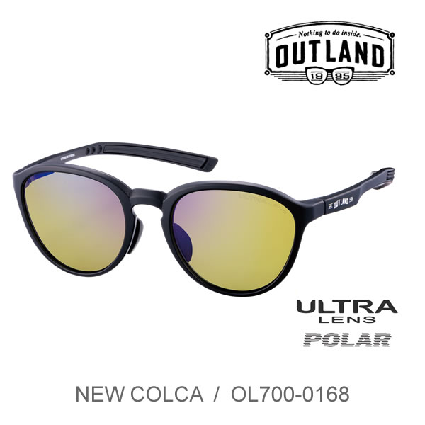 【6/10まで★3000円以上で300円OFFクーポン】今だけおまけ付・OUTLAND 偏光サングラス OL700-0168 MBK / COLCA マットブラック / 偏光ULライトグリーン アウトランド 山本光学 釣り フィッシング 【C1】【K1】