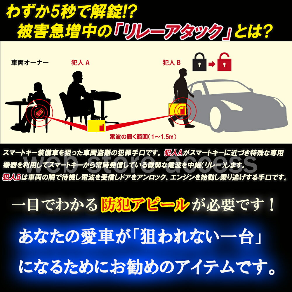 【森虎】ハンドルロック盗難防止ハイエース対応リレーアタック対策ピッキング対策ハンドルロック日本語説明書付き盗難防止2点セット(イエロー)