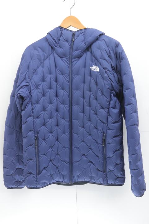 THE NORTH FACE Astro Light Hoodie M ザノースフェイス ダウンジャケット M 青 ブルー ロゴ メンズ 【中古】