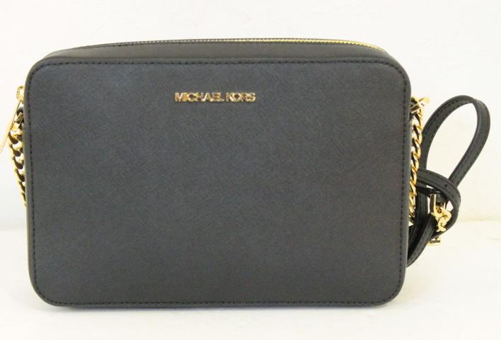 【中古】 Michael Kors JET SET ITEM LG EW CROSSBODY ショルダーバッグ マイケルコースショルダーバッグ黒 ブラック レディース