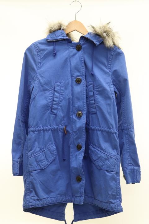 GAP モッズコートギャップ モッズコート 青 ブルー ファー レディース 【中古】