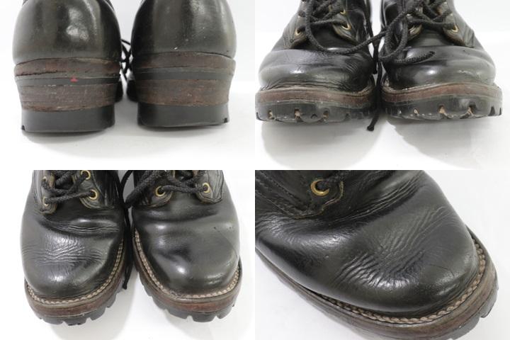 HATHORN BOOTS Logger Boots ロガーブーツ US 8 1 ハソーンブーツ ブーツ US 8 1 2 黒 ブラック ロゴ メンズ 【中古】