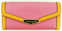 【中古】 Charles & Keith 長財布チャールズ&キース 長財布 F ピンク 桃 ロゴ レディース