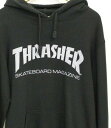 【中古】 THRASHER パーカスラッシャー パーカ L 黒 ブラック ロゴ メンズ